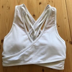Sports bra, Fabletics XS, white.